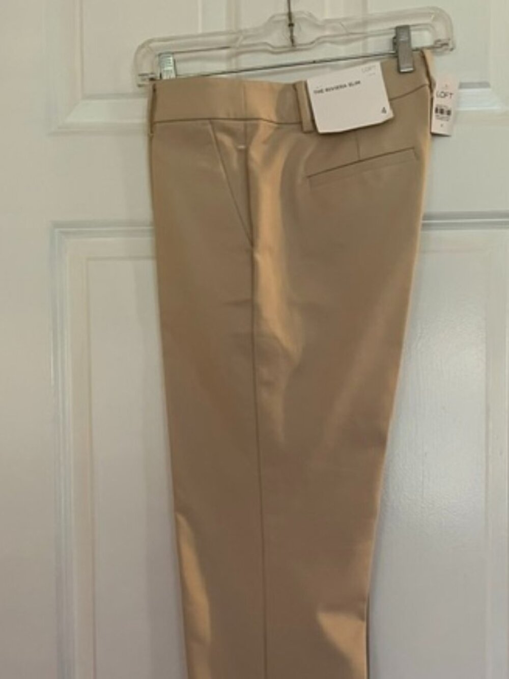 Loft, Riviera Slim tan pants, size 4.